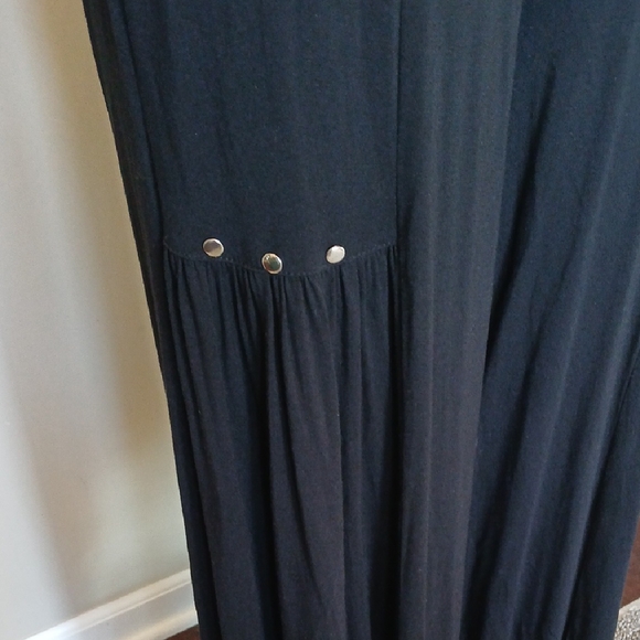CARINE Black Wide-Leg Pants with Studs - Picture 3 of 9